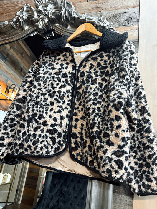 Leopard Fleece Jacket
