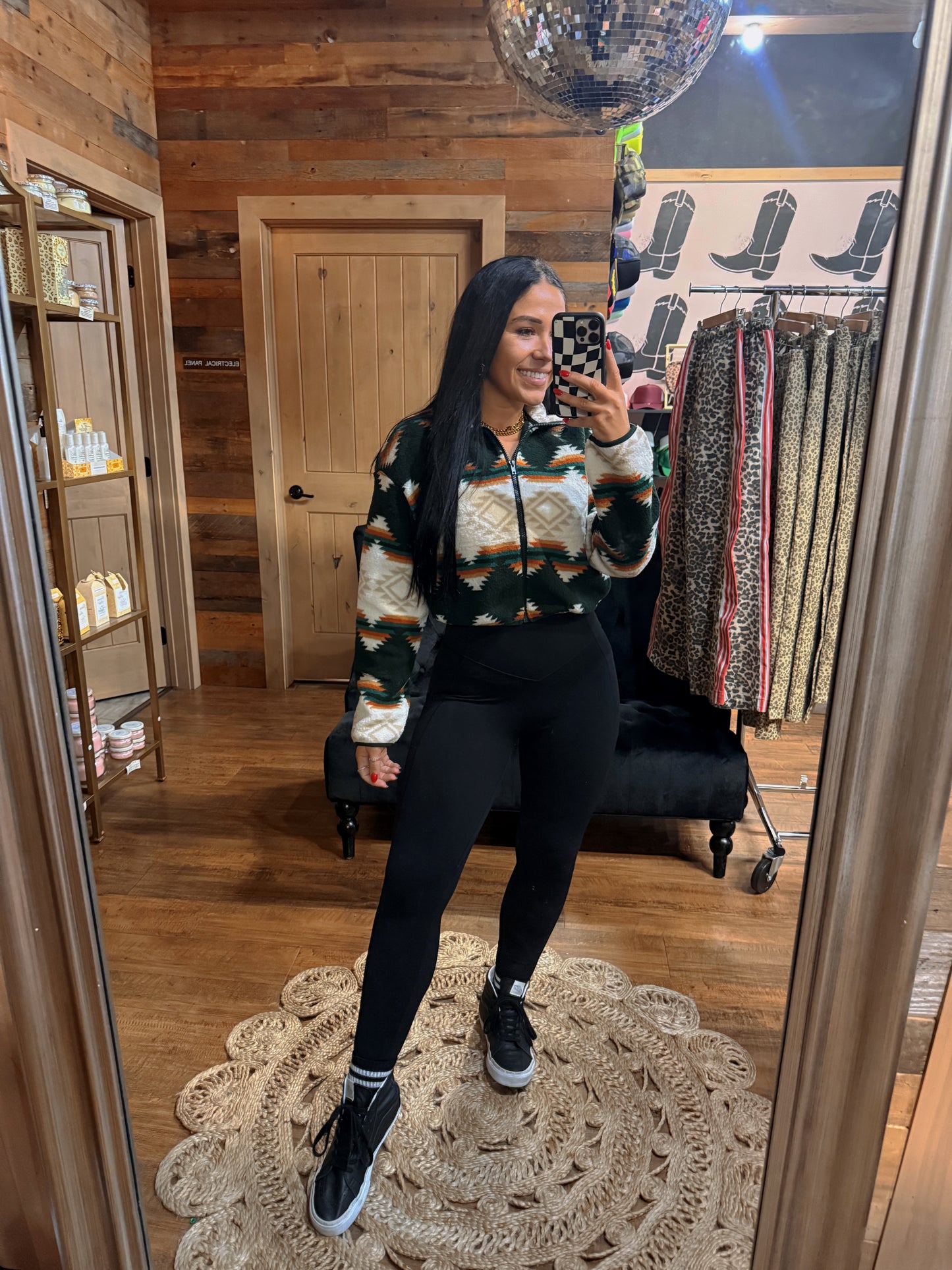 Aztec Sherpa Full Zip Jacket