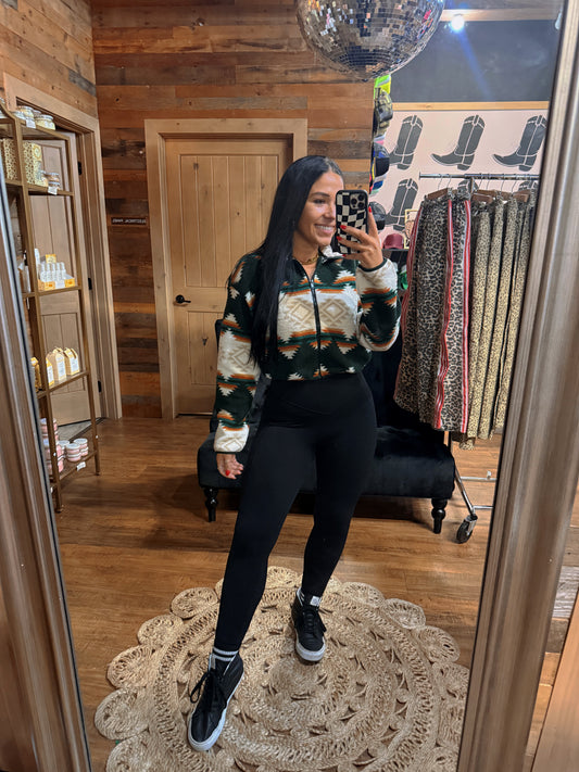 Aztec Sherpa Full Zip Jacket