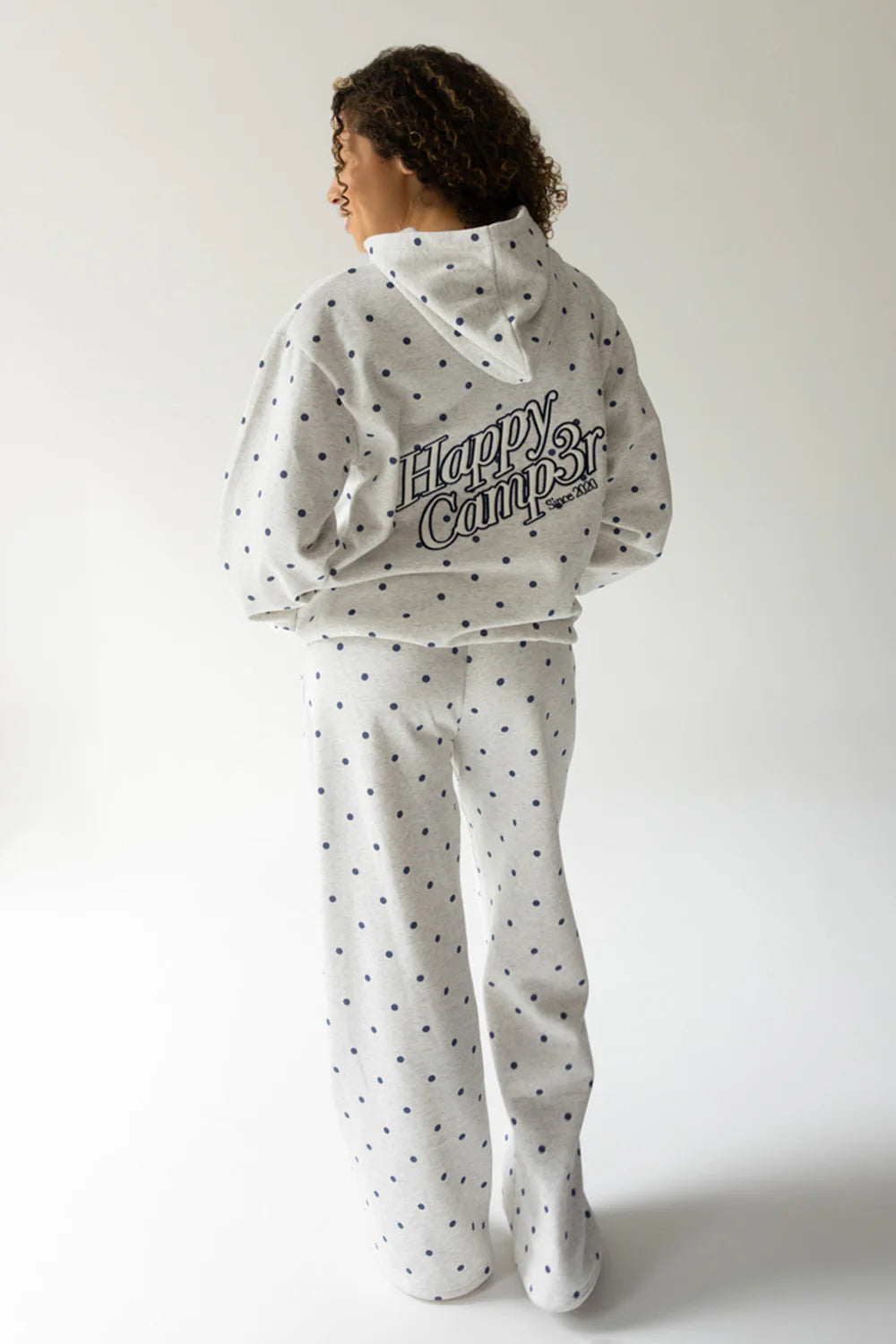 Happy Camp3r Gray Polka Dot Hoodie