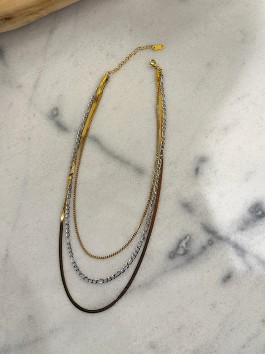 Two Toned Layered Necklace