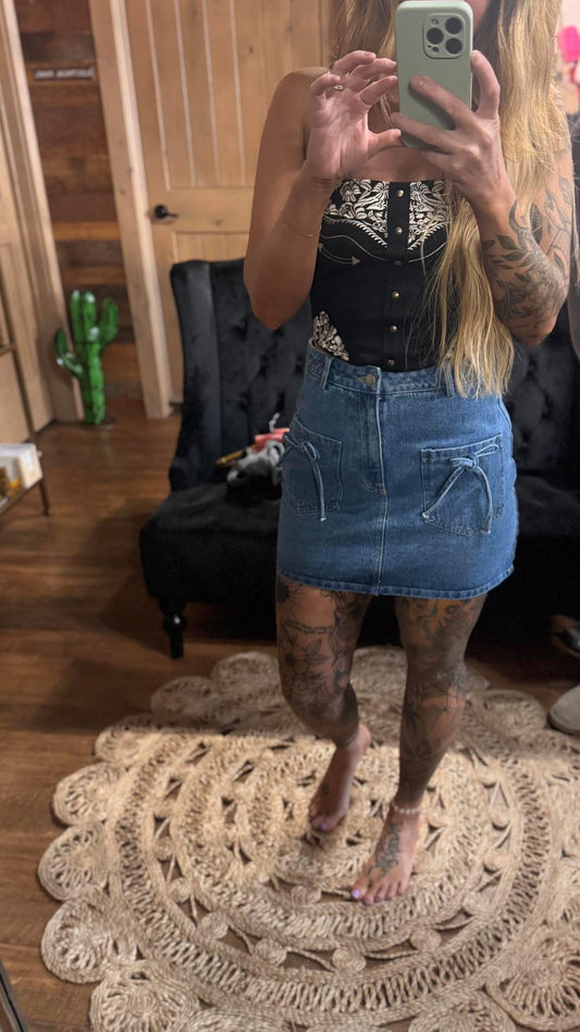Bow High Waist Skirt