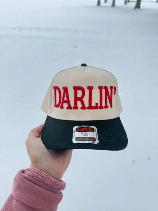 Darlin’ Red Embroidered Trucker