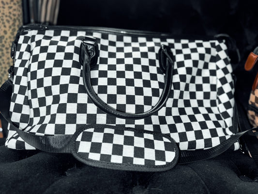 Checkered Duffle Bags