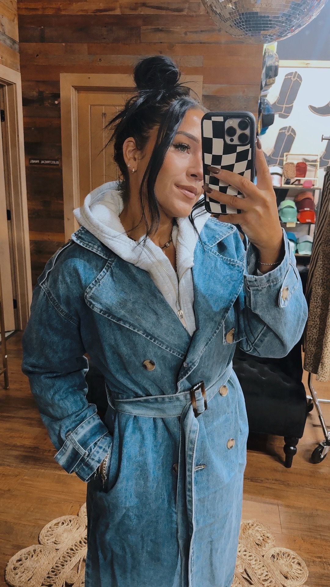 Downtown Denim Trench