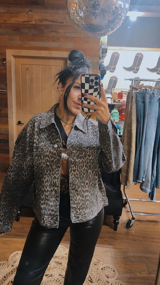 Urban Leopard Denim Jacket