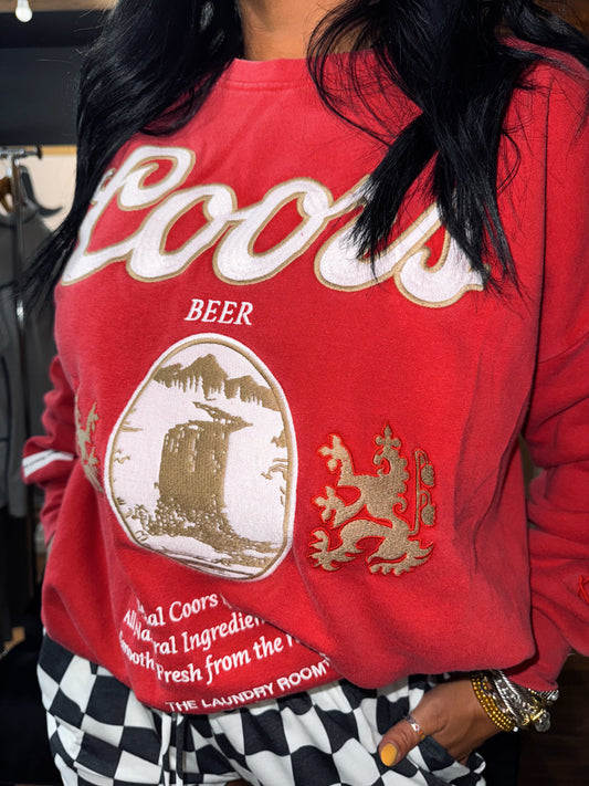 Coors Original Embroidered Crew - Vintage Red