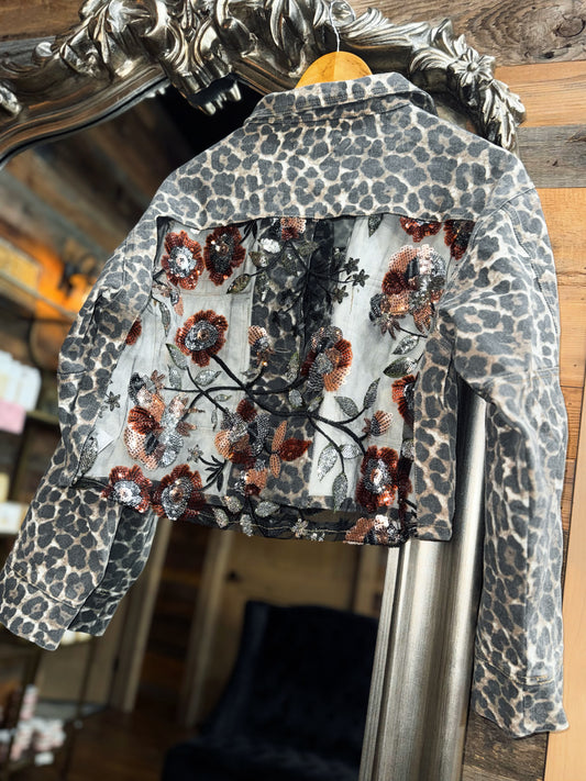 Leopard Luxe Denim Jacket