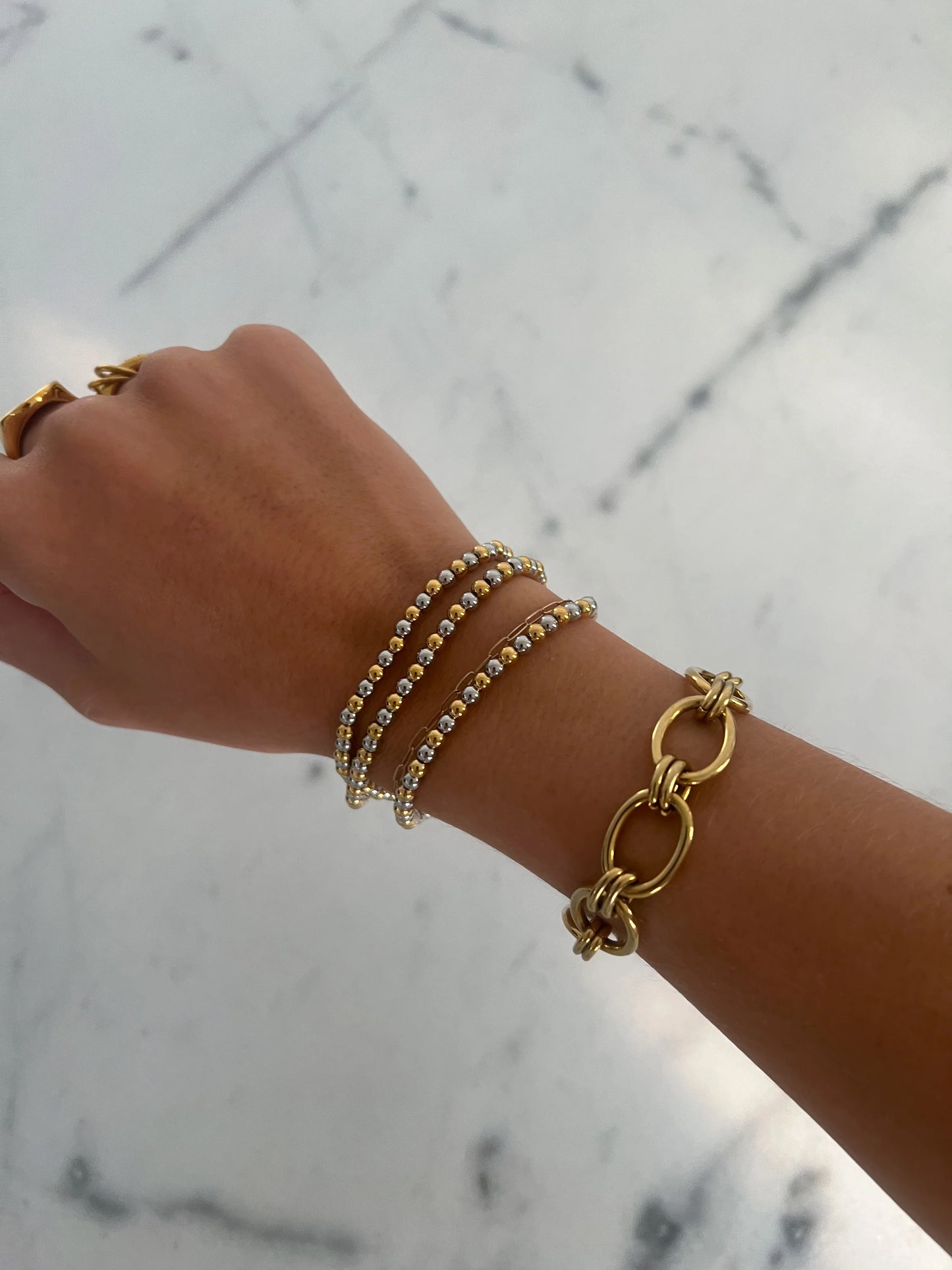 Two Toned Beaded Bracelet