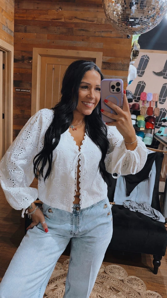 Floral Tie Front Top