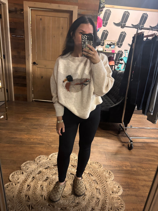 Cream Duck Sweater