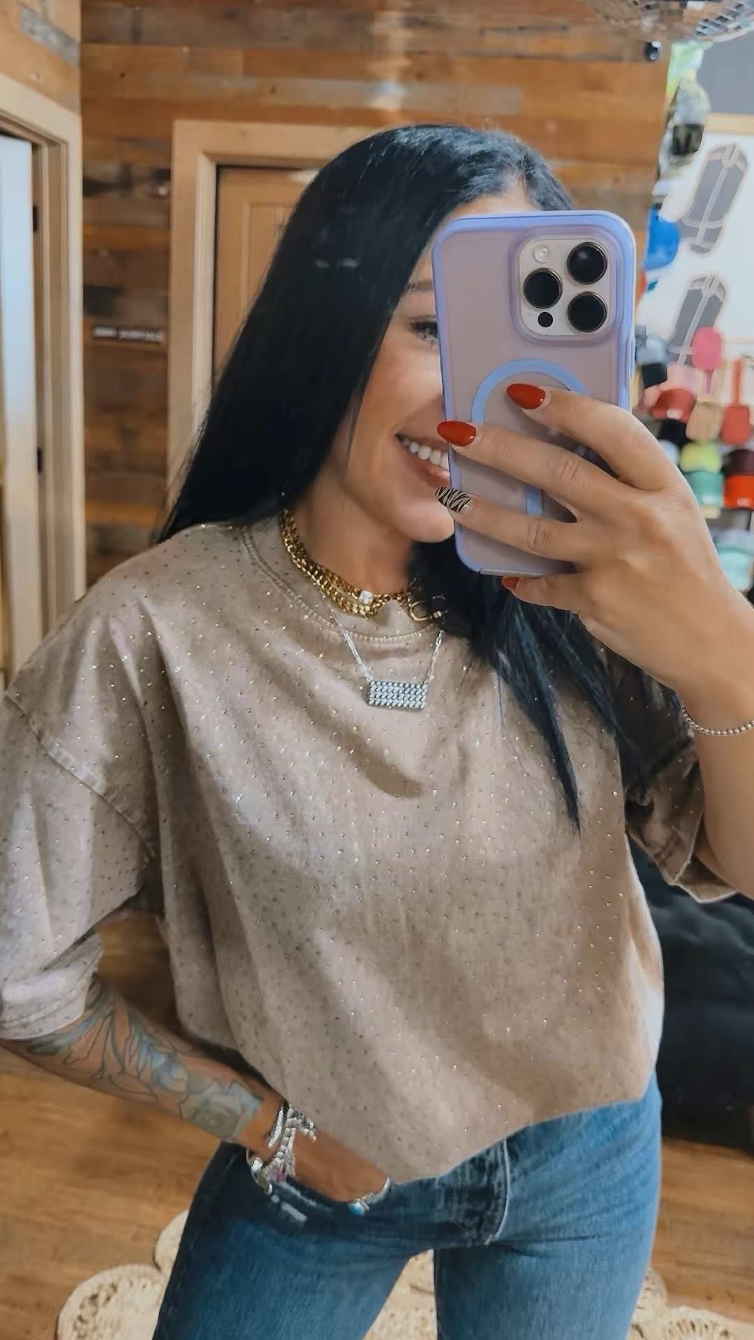 Bling Basics Oversized Tee