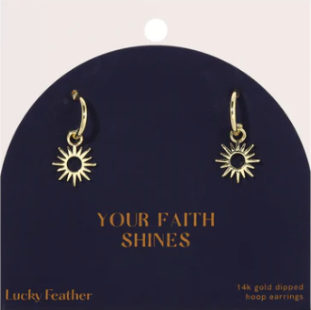 YOUR FAITH SHINES EARRINGS - GOLD