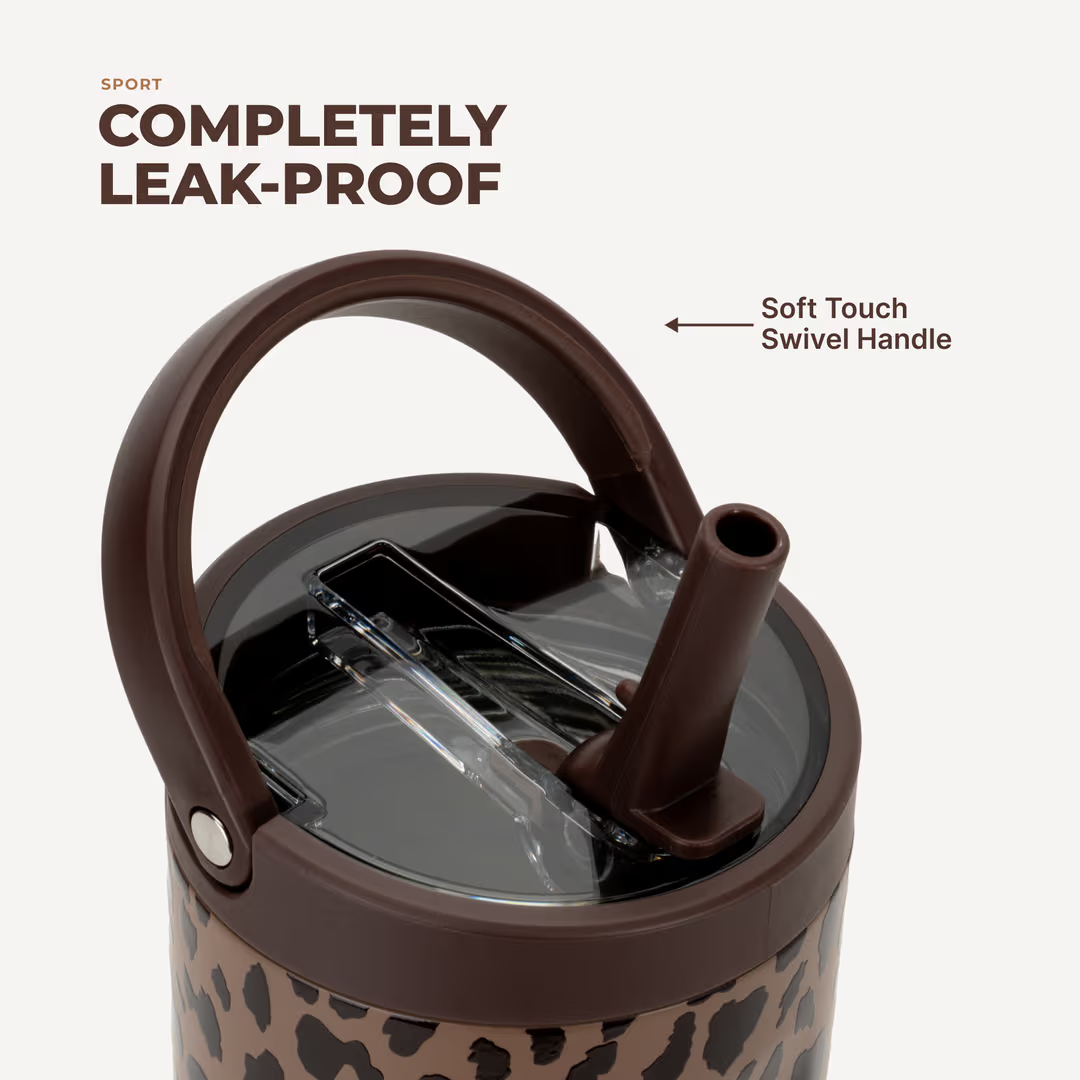 Brown Leopard 40oz Sport Hydrojug