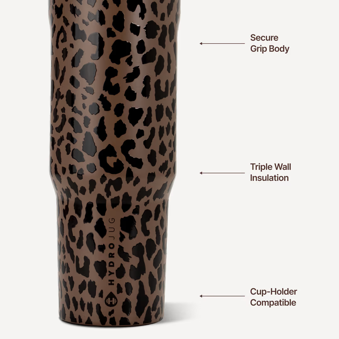 Brown Leopard 40oz Sport Hydrojug