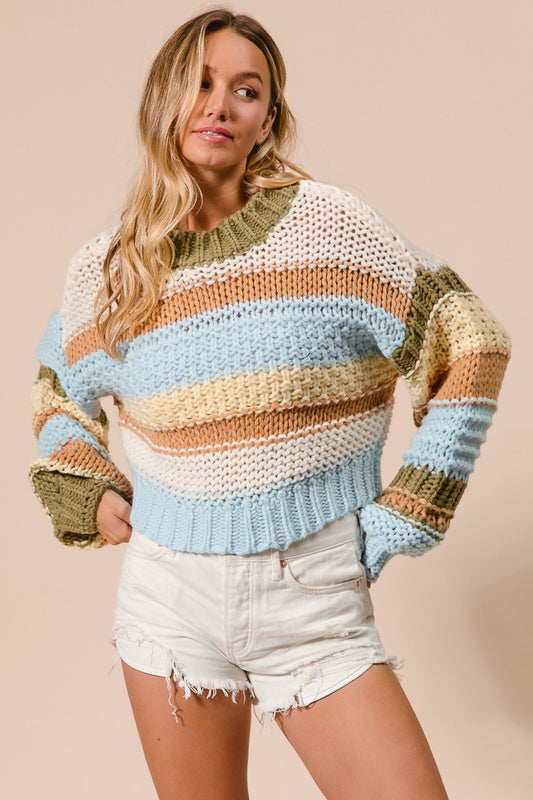 MULTI STRIPE SWEATER