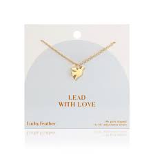 Lead with Love Necklace-Gold
