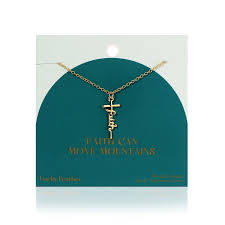 Faith can move mountains necklace-Gold